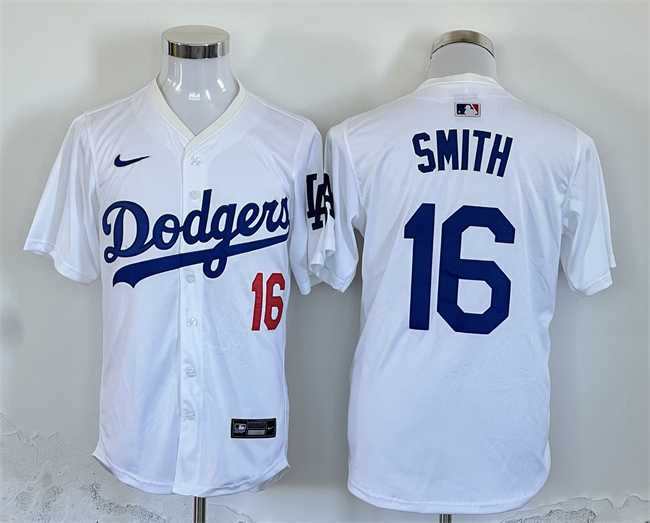Mens Los Angeles Dodgers #16 Will Smith White 2024 Limited Stitched Baseball Jersey